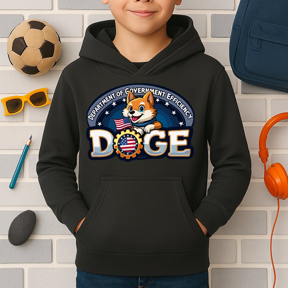 Doge Department Of Government Efficiency Kids Hoodie