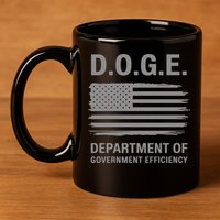 Doge Department Of Government Efficiency 11oz C Handle Ceramic Mug