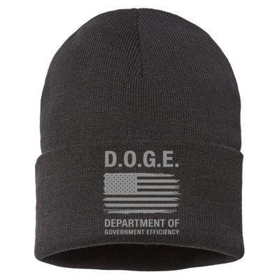 Doge Department Of Government Efficiency Sustainable Knit Beanie