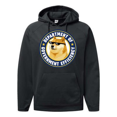 Doge Department Of Government Efficiency Performance Fleece Hoodie