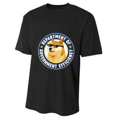 Doge Department Of Government Efficiency Performance Sprint T-Shirt