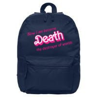 Death Destroyer Of Worlds In Pink 16 in Basic Backpack