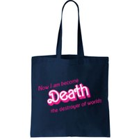 Death Destroyer Of Worlds In Pink Tote Bag