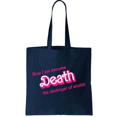 Death Destroyer Of Worlds In Pink Tote Bag