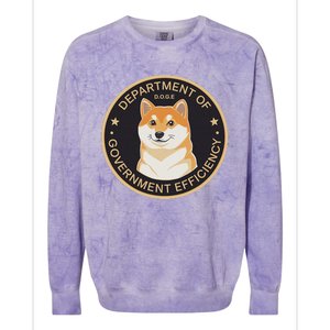 Doge Department Of Government Efficiency Shiba Inu Dog Coin Colorblast Crewneck Sweatshirt