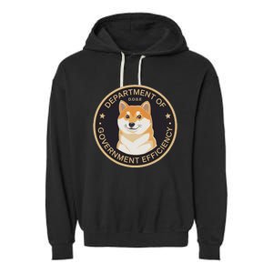 Doge Department Of Government Efficiency Shiba Inu Dog Coin Garment-Dyed Fleece Hoodie