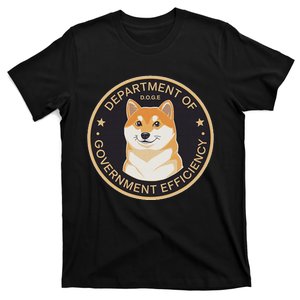 Doge Department Of Government Efficiency Shiba Inu Dog Coin T-Shirt