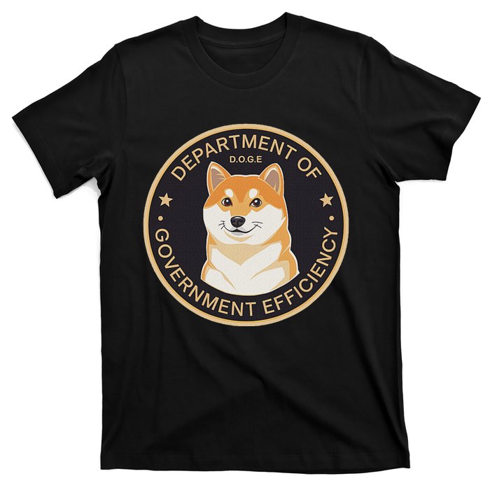 Doge Department Of Government Efficiency Shiba Inu Dog Coin T-Shirt