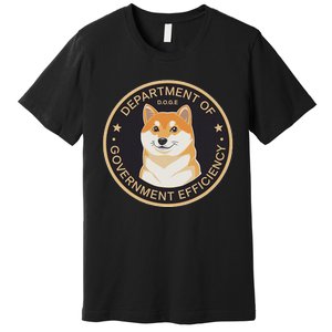 Doge Department Of Government Efficiency Shiba Inu Dog Coin Premium T-Shirt