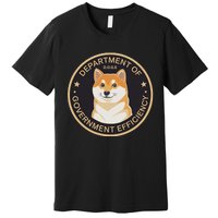 Doge Department Of Government Efficiency Shiba Inu Dog Coin Premium T-Shirt