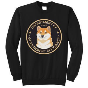 Doge Department Of Government Efficiency Shiba Inu Dog Coin Tall Sweatshirt