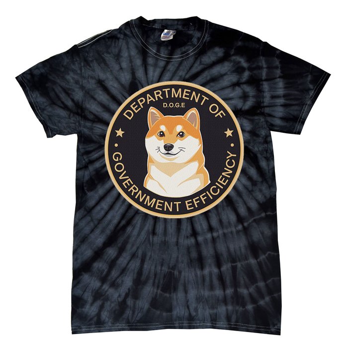 Doge Department Of Government Efficiency Shiba Inu Dog Coin Tie-Dye T-Shirt