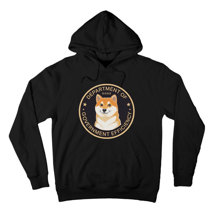 Doge Department Of Government Efficiency Shiba Inu Dog Coin Tall Hoodie