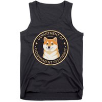 Doge Department Of Government Efficiency Shiba Inu Dog Coin Tank Top