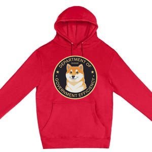 Doge Department Of Government Efficiency Shiba Inu Dog Coin Premium Pullover Hoodie