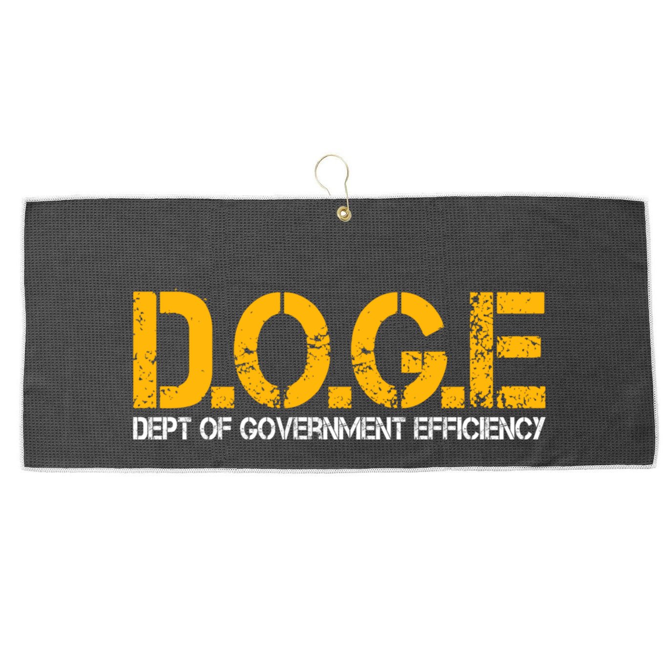 Doge Department Of Government Efficiency Large Microfiber Waffle Golf Towel