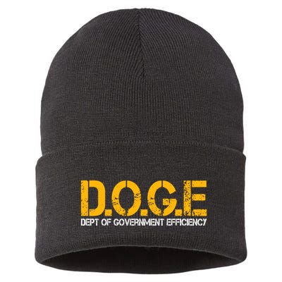 Doge Department Of Government Efficiency Sustainable Knit Beanie