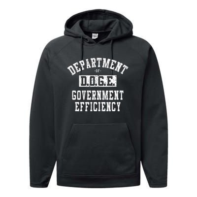 Doge Department Of Government Efficiency Performance Fleece Hoodie