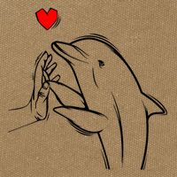 Dolphin Cotton Canvas Backpack