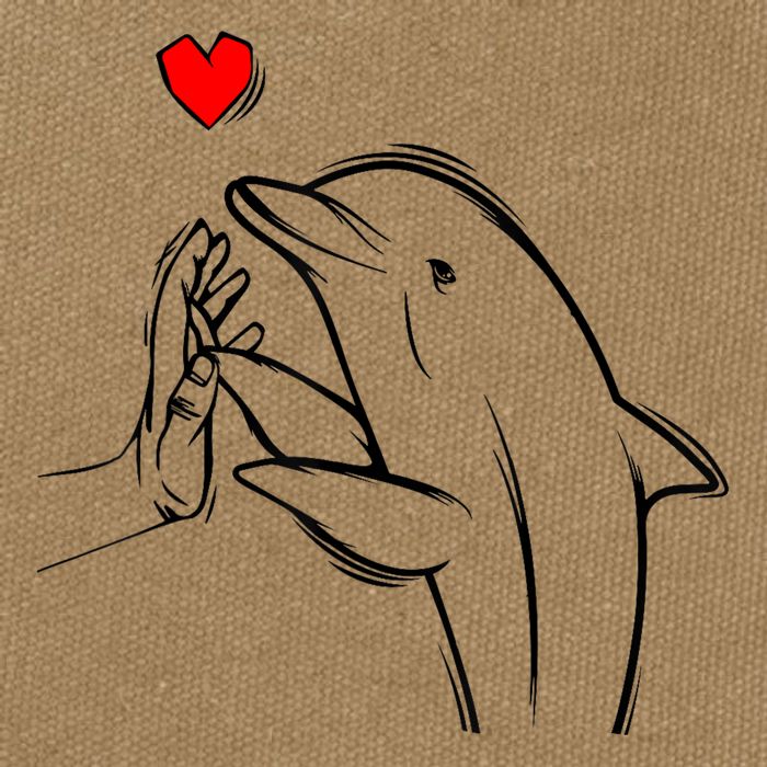 Dolphin Cotton Canvas Backpack
