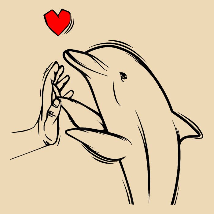 Dolphin Drawstring Bag
