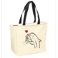 Dolphin Zip Tote Bag