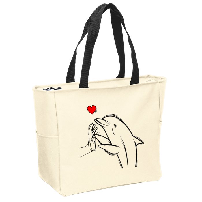 Dolphin Zip Tote Bag
