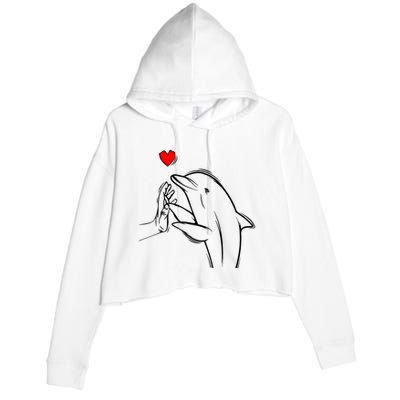 Dolphin Crop Fleece Hoodie