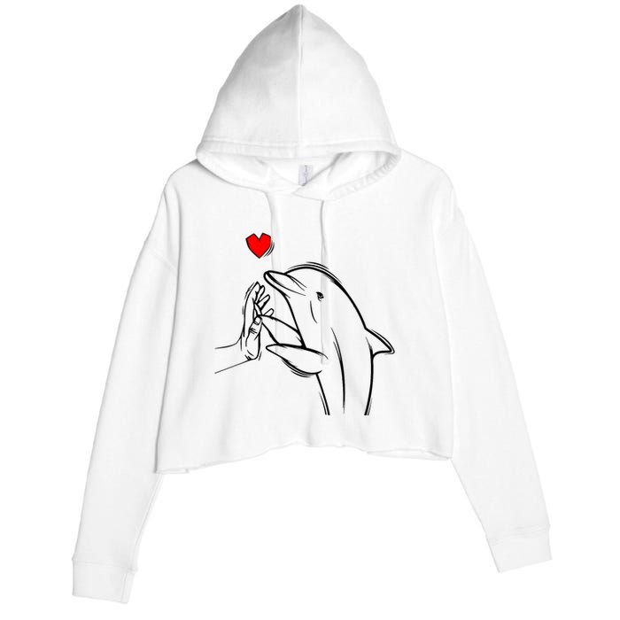Dolphin Crop Fleece Hoodie