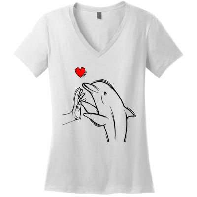 Dolphin Women's V-Neck T-Shirt