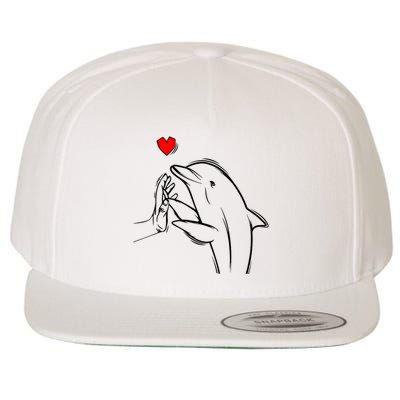 Dolphin Wool Snapback Cap