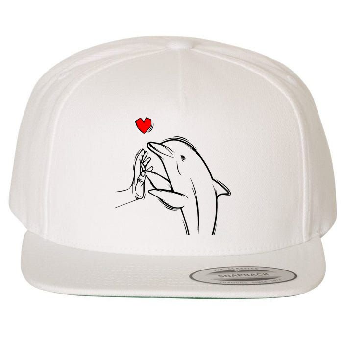 Dolphin Wool Snapback Cap