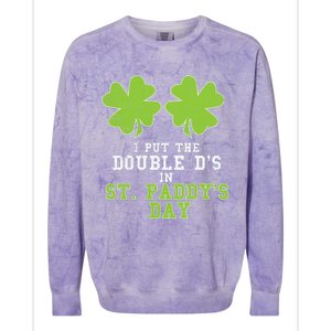 Double Ds On St Paddys Day Shamrock Funny Patricks Colorblast Crewneck Sweatshirt