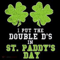 Double Ds On St Paddys Day Shamrock Funny Patricks Stripe Pom Pom Beanie