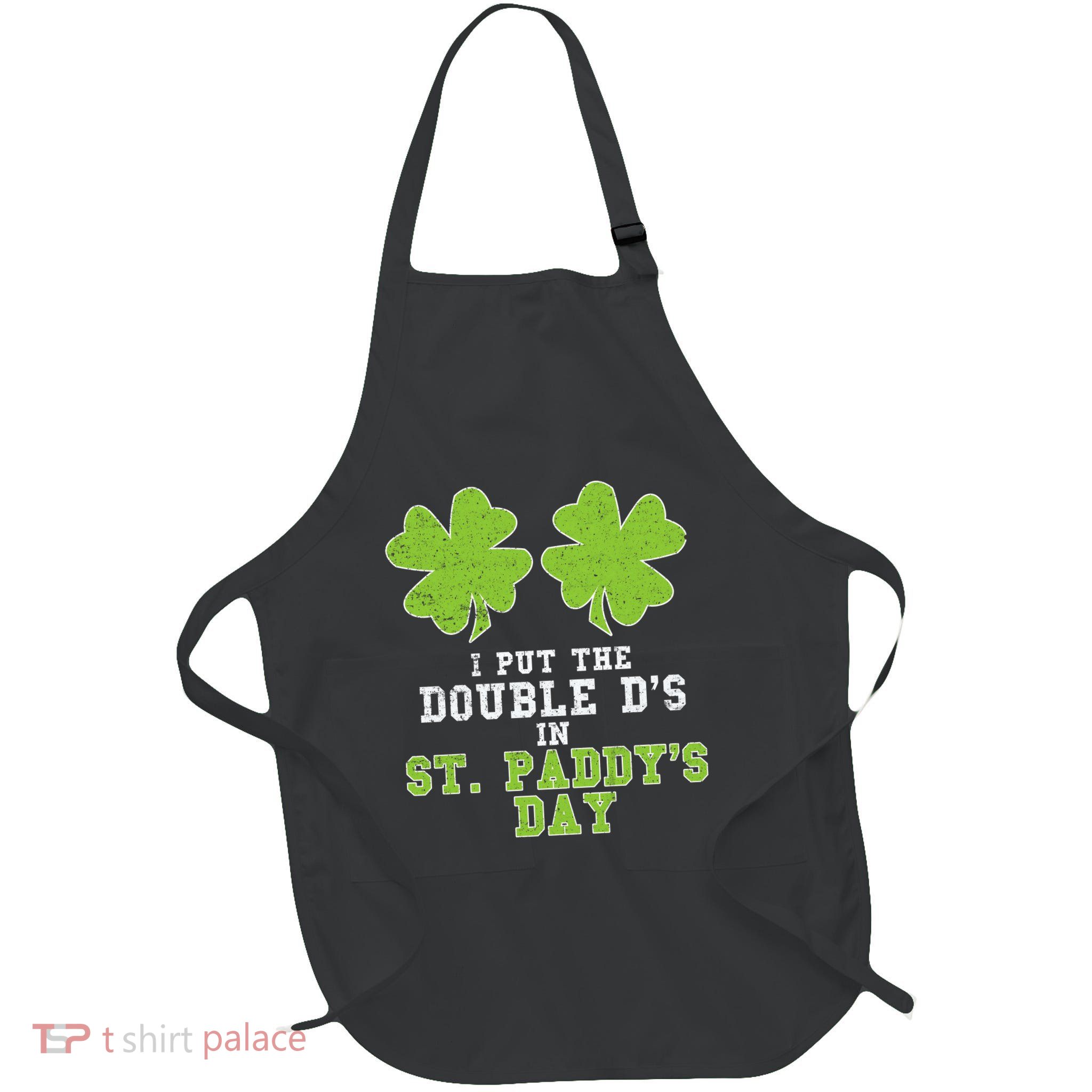 Double Ds On St Paddys Day Shamrock Funny Patricks Apron