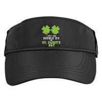 Double Ds On St Paddys Day Shamrock Funny Patricks Adult Drive Performance Visor