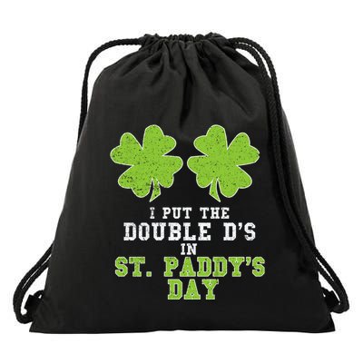 Double Ds On St Paddys Day Shamrock Funny Patricks Drawstring Bag