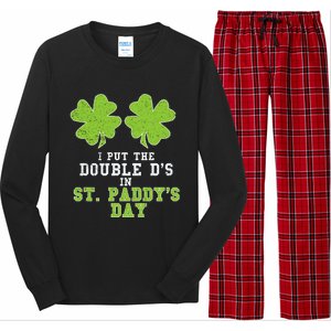 Double Ds On St Paddys Day Shamrock Funny Patricks Long Sleeve Pajama Set