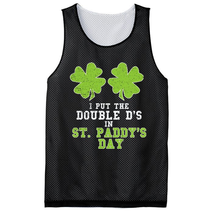 Double Ds On St Paddys Day Shamrock Funny Patricks Mesh Reversible Basketball Jersey Tank