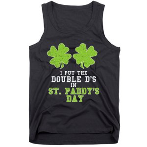 Double Ds On St Paddys Day Shamrock Funny Patricks Tank Top