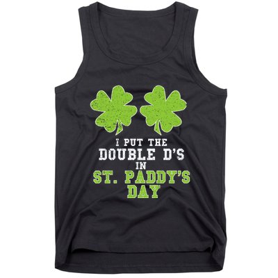 Double Ds On St Paddys Day Shamrock Funny Patricks Tank Top