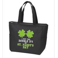 Double Ds On St Paddys Day Shamrock Funny Patricks Zip Tote Bag