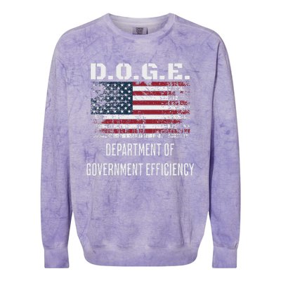 D.O.G.E. Department Of Government Efficiency Satirical Humor Colorblast Crewneck Sweatshirt