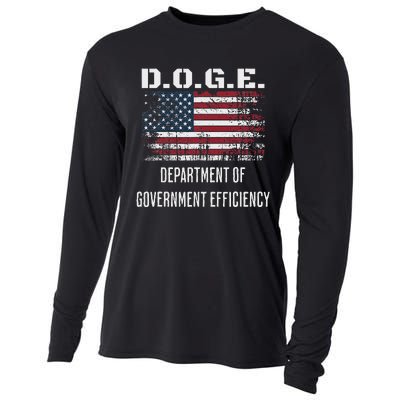 D.O.G.E. Department Of Government Efficiency Satirical Humor Cooling Performance Long Sleeve Crew