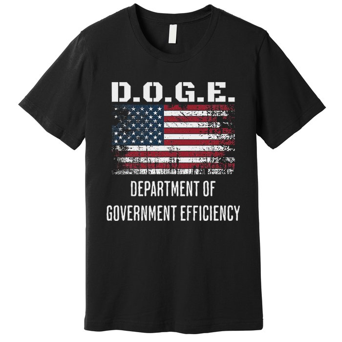 D.O.G.E. Department Of Government Efficiency Satirical Humor Premium T-Shirt