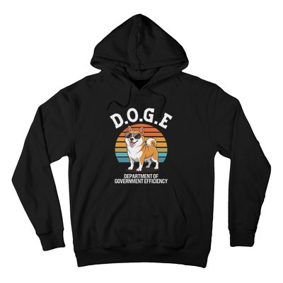 Doge Department Of Government Efficiency Cute Shiba Inu Dog Hoodie