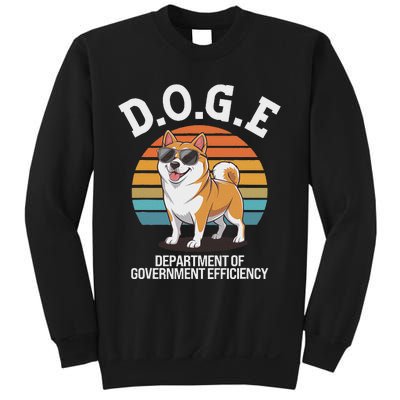 Doge Department Of Government Efficiency Cute Shiba Inu Dog Sweatshirt