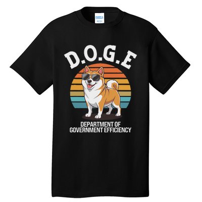 Doge Department Of Government Efficiency Cute Shiba Inu Dog Tall T-Shirt