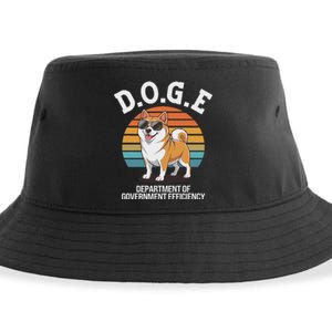 Doge Department Of Government Efficiency Cute Shiba Inu Dog Sustainable Bucket Hat