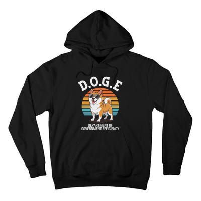 Doge Department Of Government Efficiency Cute Shiba Inu Dog Tall Hoodie